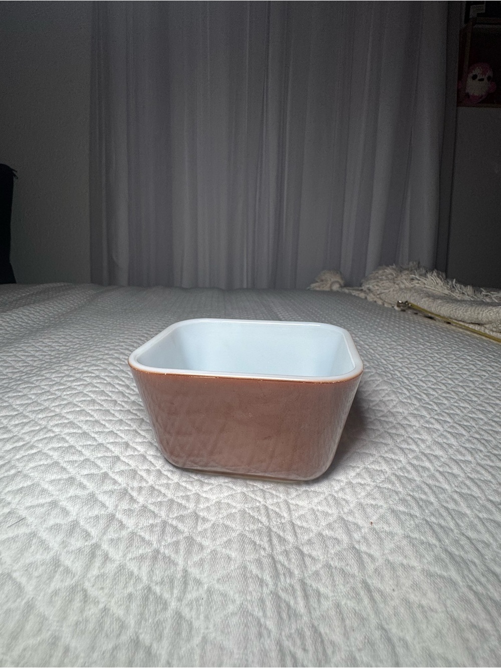 Vintage Pyrex 501-B Brown 12 Oz 350ml Refrigerator Dish Fridgie No Lid